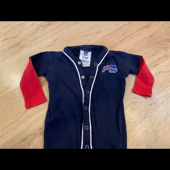Baby Buffalo Bills Footie Pajamas - Picture 3 of 3